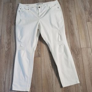 White Distressed Torrid Jeans